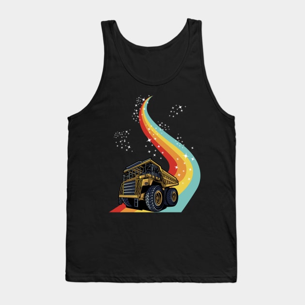 Dump Truck Rainbow Tank Top by damnoverload